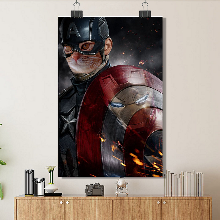 Captain America Poster Marvel Movie Canvas Print Painting On Canvas