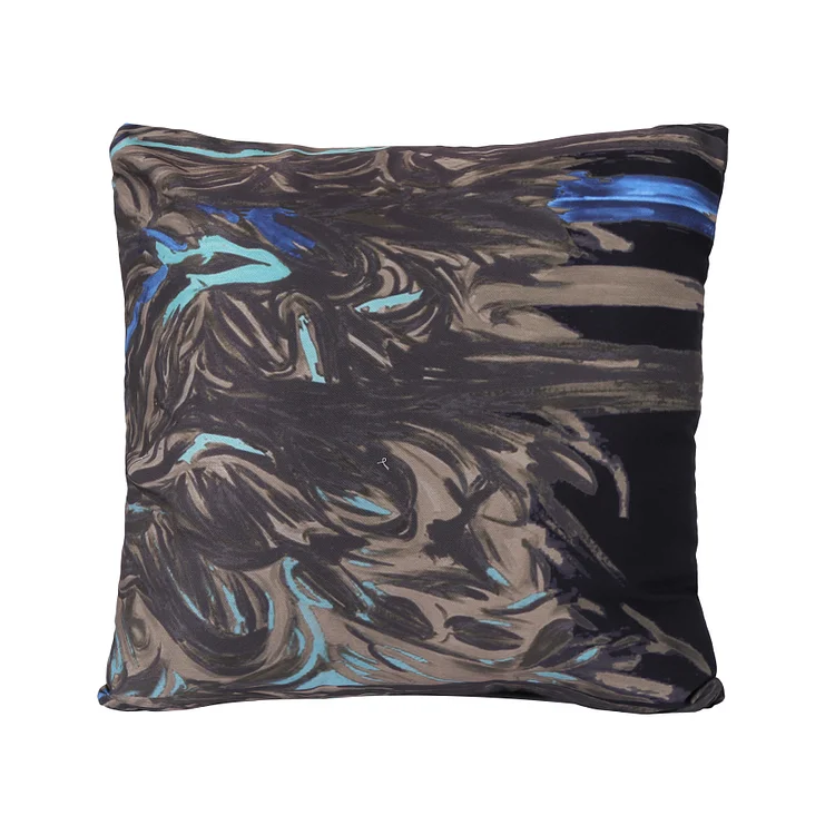 NIGEL NOLAN Print Pillow - 4 Recycled Water Bottles - Black
