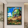 Flower House-16CT Stamped Cross Stitch 50*60cm/19.69*23.62in(Big Size)