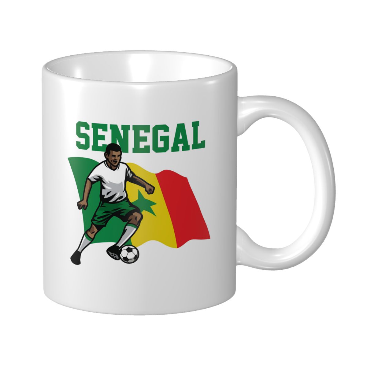 Senegal Soccer Player Ceramic Mug