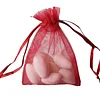 10 Pack | 3"x4" Burgundy Organza Drawstring Wedding Party Favor Gift Bags