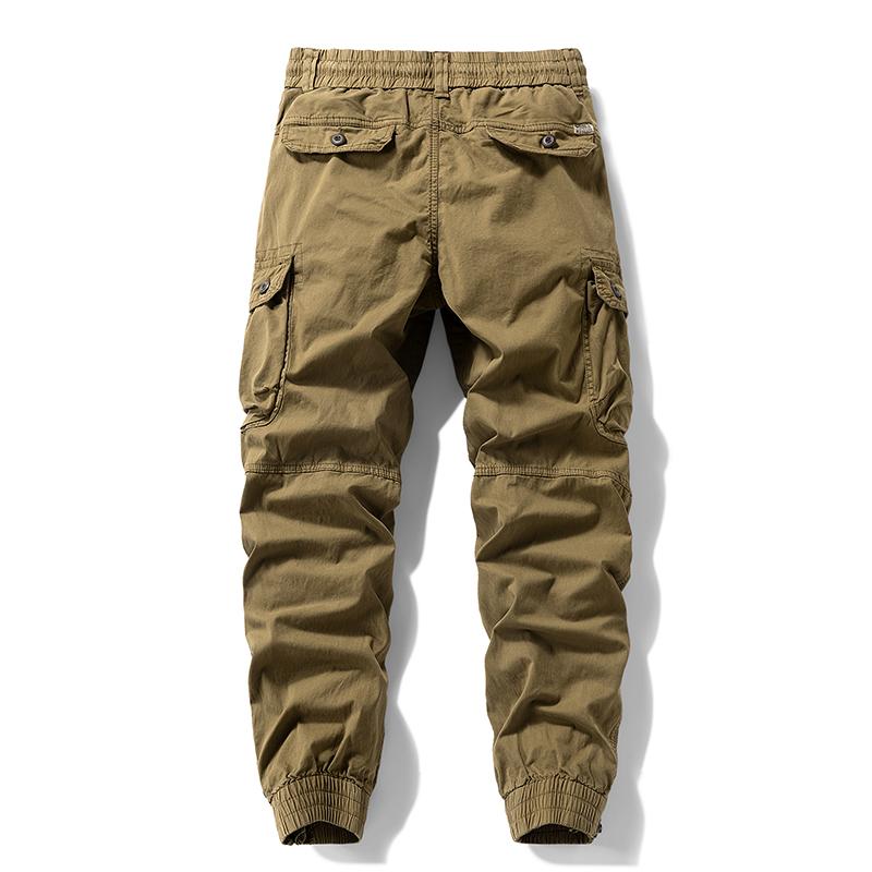Menswear Fashion Men's Pants - Versatile Functional Cargo Pants for Men, Drawstring Cuffs, Multiple Pockets, Retro Outdoor Casual Style