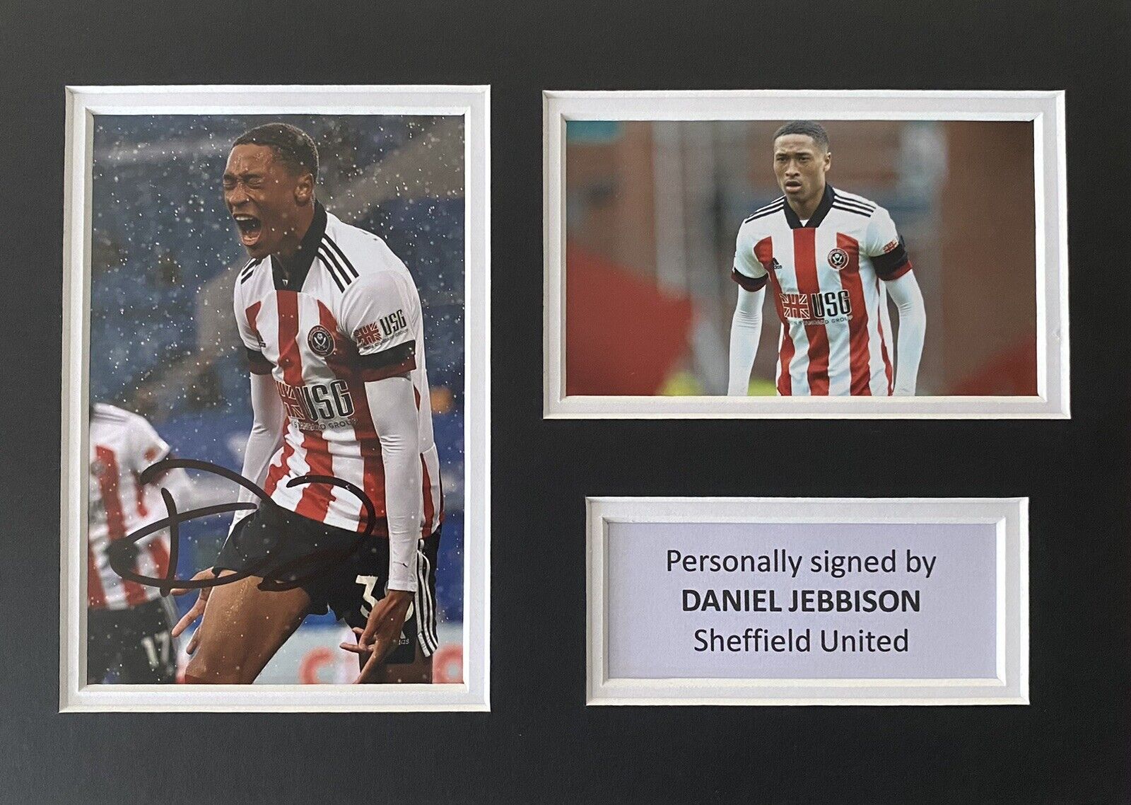 Daniel Jebbison Hand Signed Sheffield United Photo Poster painting In A4 Mount Display