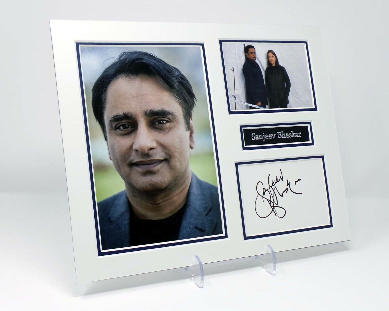 Sanjeev BHASKAR Signed Mounted Photo Poster painting Display AFTAL COA Comedian The Kumars