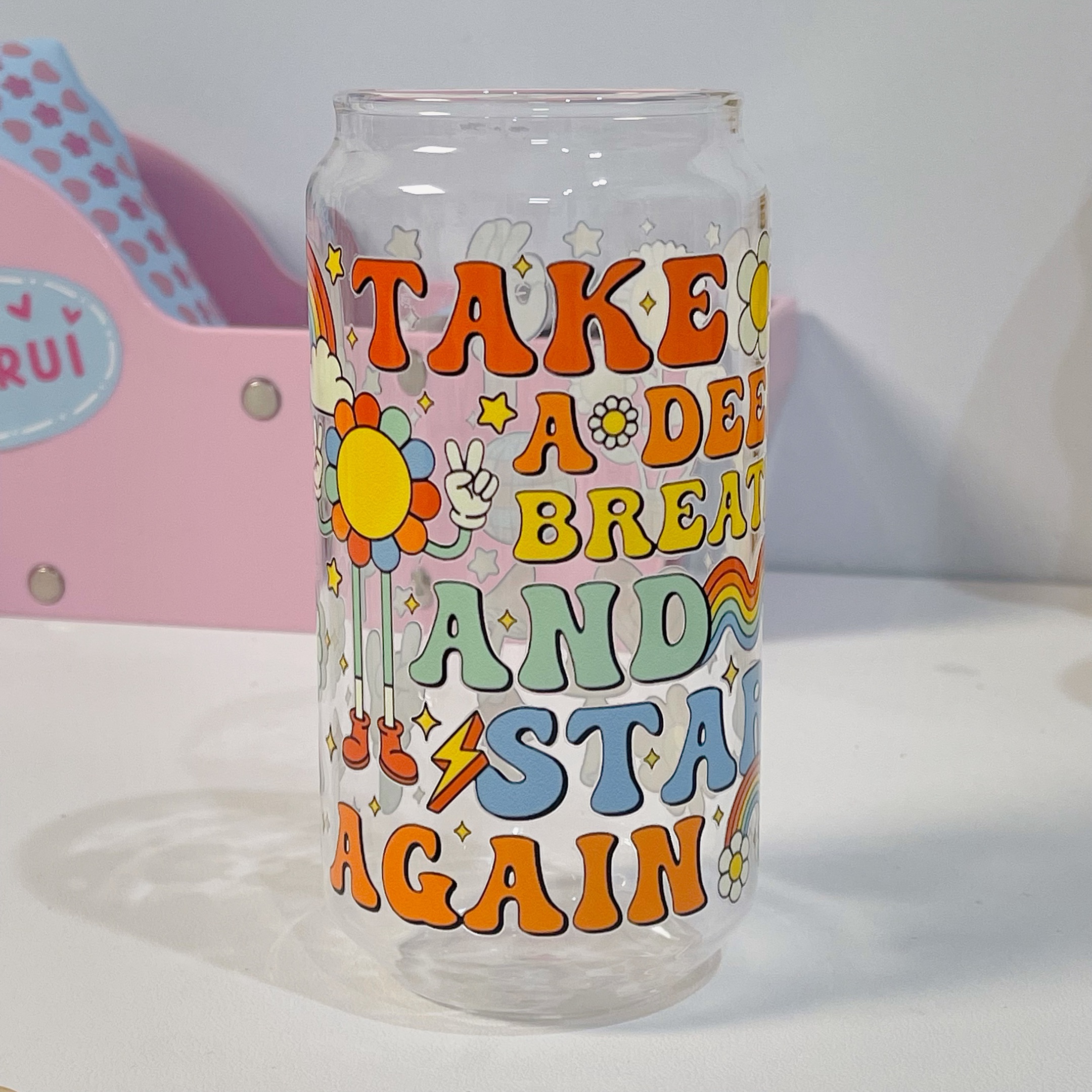 Maneifurui™   【Take a deep breath and start again】Glass Can