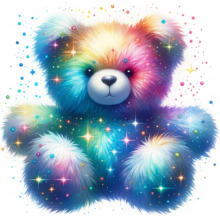 5D Diamond Painting Fluffy Teddy Bear Kit