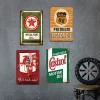 4pcs - Vintage Metal Signs(8*12Inch/12*16Inch) - Gas