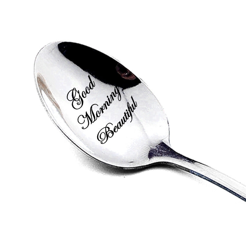 Wedding Valentine’s Day Gifts Stainless Steel Long Handle Spoon Household