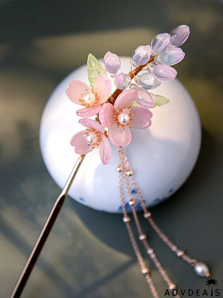 Flower Decor Hair Pin
