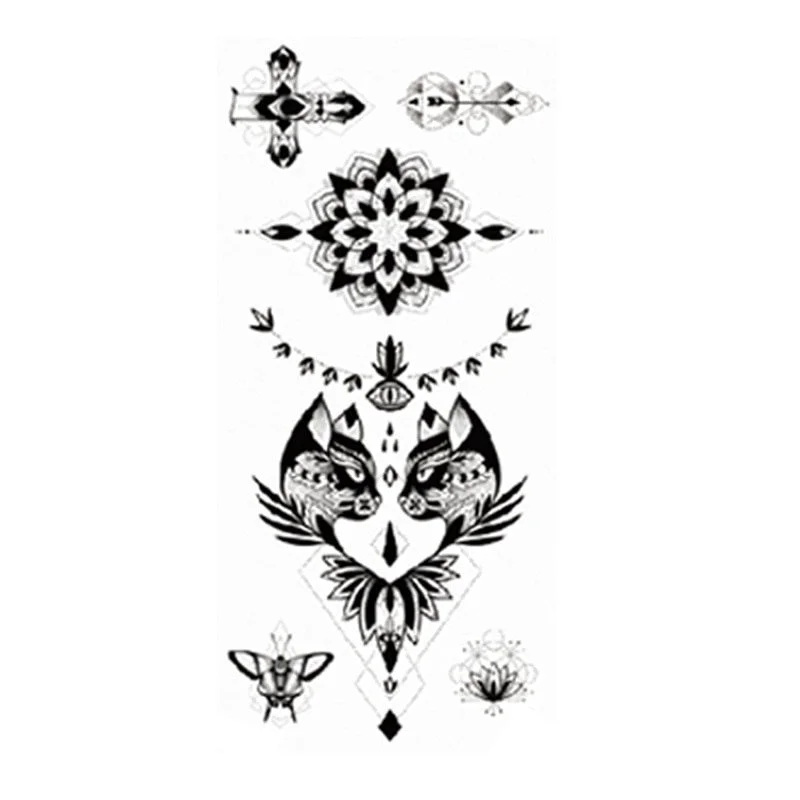 New Temporary Tatoo for Women Sexy Chest Waist Stickers Clavicle Big FakeTattoo Art Deco Beauty Scar Waterproof Tattoo Stickers