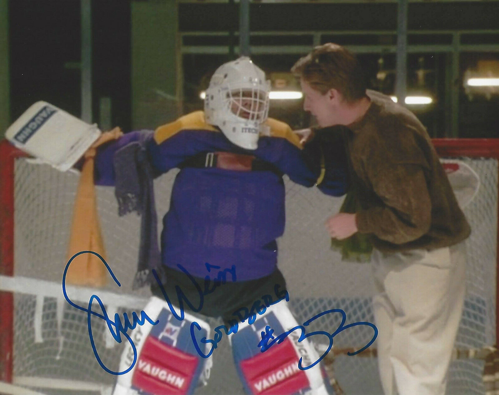 SHAUN WEISS SIGNED 'THE MIGHTY DUCKS' GOLDBERG 8x10 MOVIE Photo Poster painting C w/COA PROOF