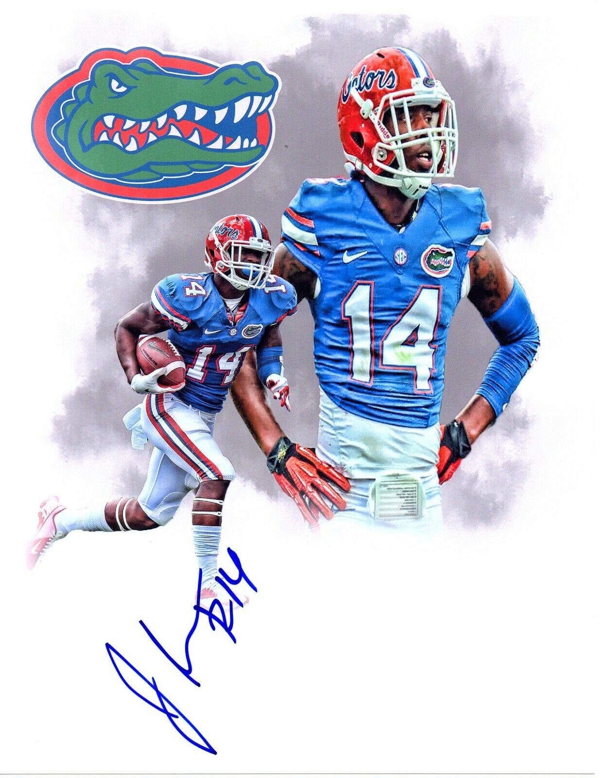 Jaylen Watkins Autographed Florida Gators 8.5x11 Photo Poster painting Coa Texans Eagles SWAMP