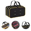 Roll Up Tool Bag with 3 Clear Window Cases Detachable Oxford Fabric Tri-fold Tool Bag Organizer Ideal for Crafts DIY Repair Men