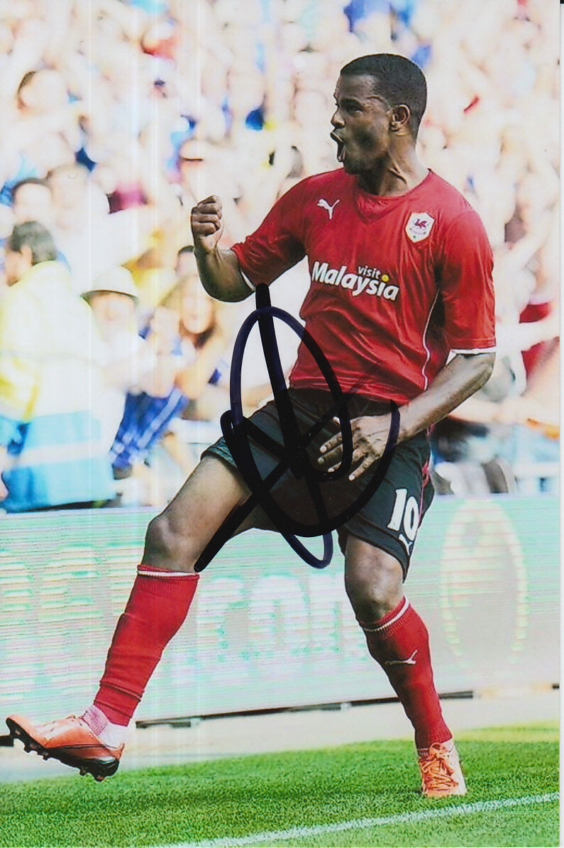 CARDIFF CITY HAND SIGNED FRAIZER CAMPBELL 6X4 Photo Poster painting 1.