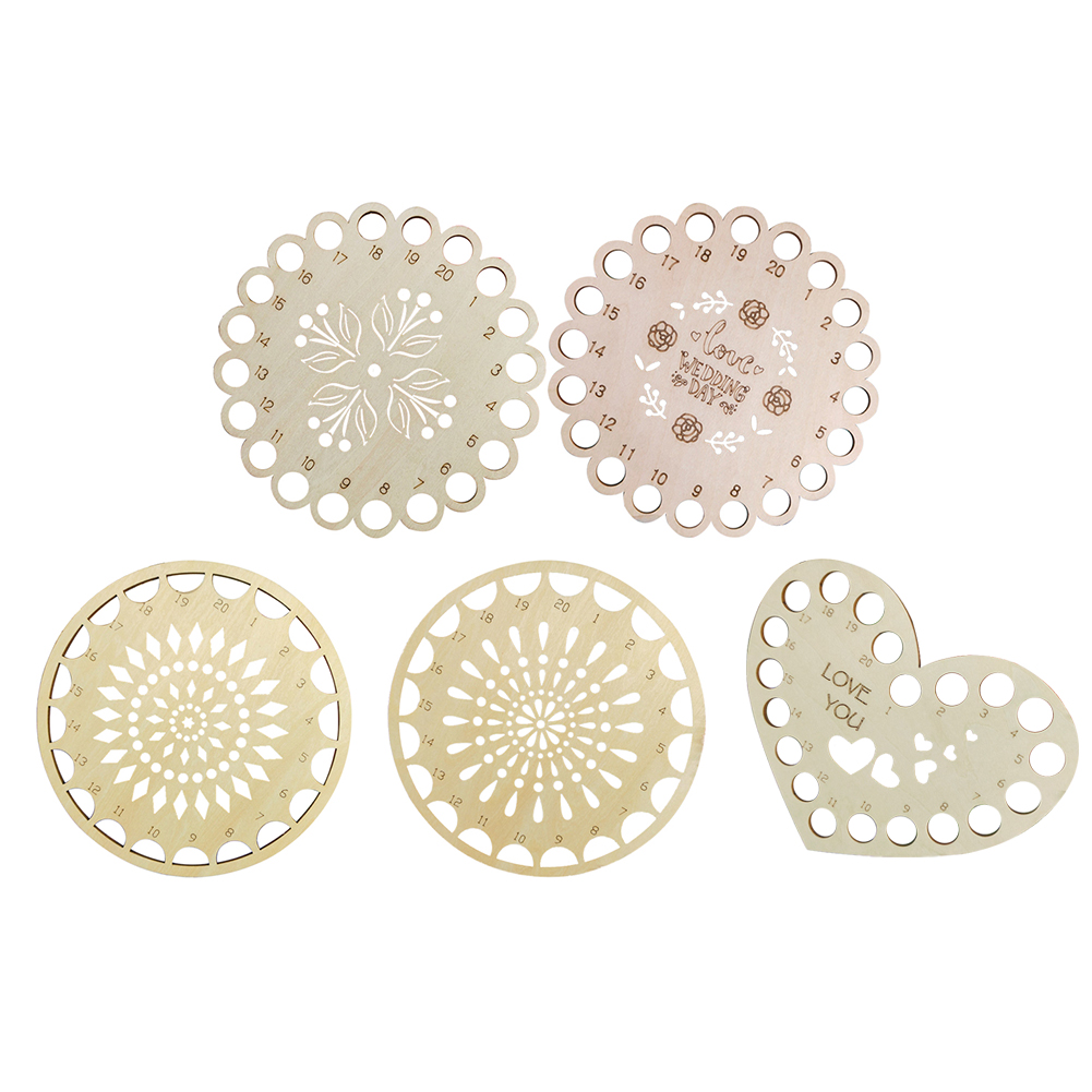 DIY Embroidered Hollow Thread Board Wooden Home Cross Stitch Sewing Tool