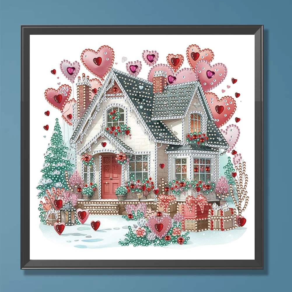 Diamond Painting - Partial Special Shaped Drill - Love House(Canvas|30*30cm)