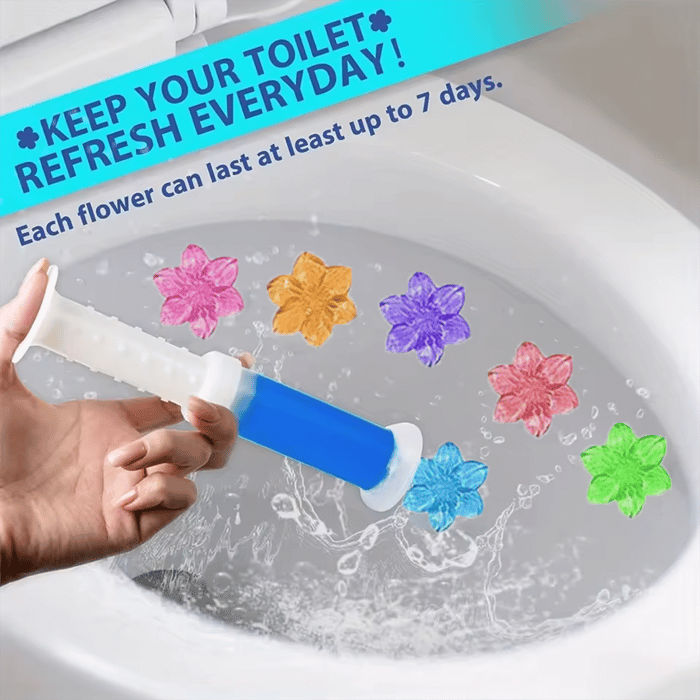 Flower Toilet Cleaner Gel Stamp