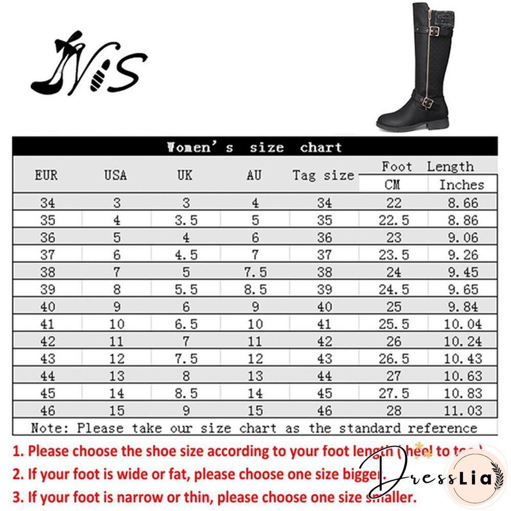 Nis Women Autumn Winter Shoes Flat Heel Solid Color Long Boots Knee High Ladies Boots Leather Casual Flats Boot Shoes Outdoor Non-Slip Booties