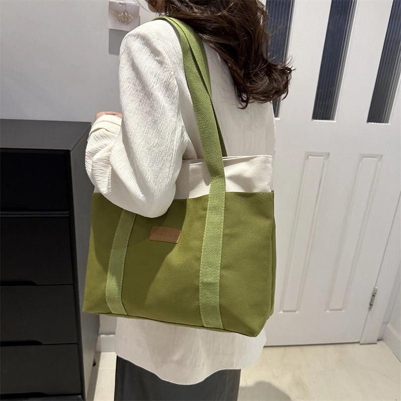 New Spring New Xiaoqing New Wide Shoulder Strap Handbag Casual Beautiful Shoulder Bag Large Capacity Women’s Bag