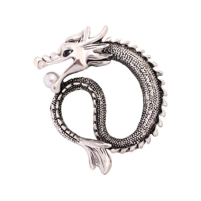 Chinoiserie Pin Animal Alloy Rhinestone Unisex Corsage