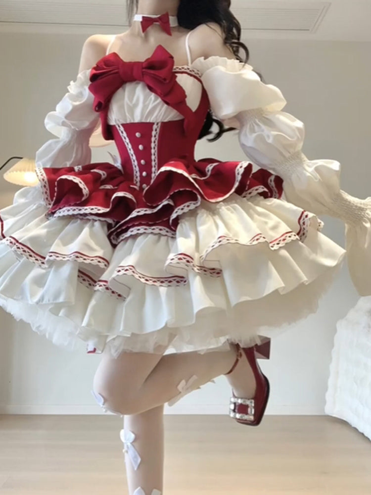 Aiertu Ball Gown Party Dress Lolita Dress Birthday Dress Short Birthday Dresses HOT1150 Aiertu