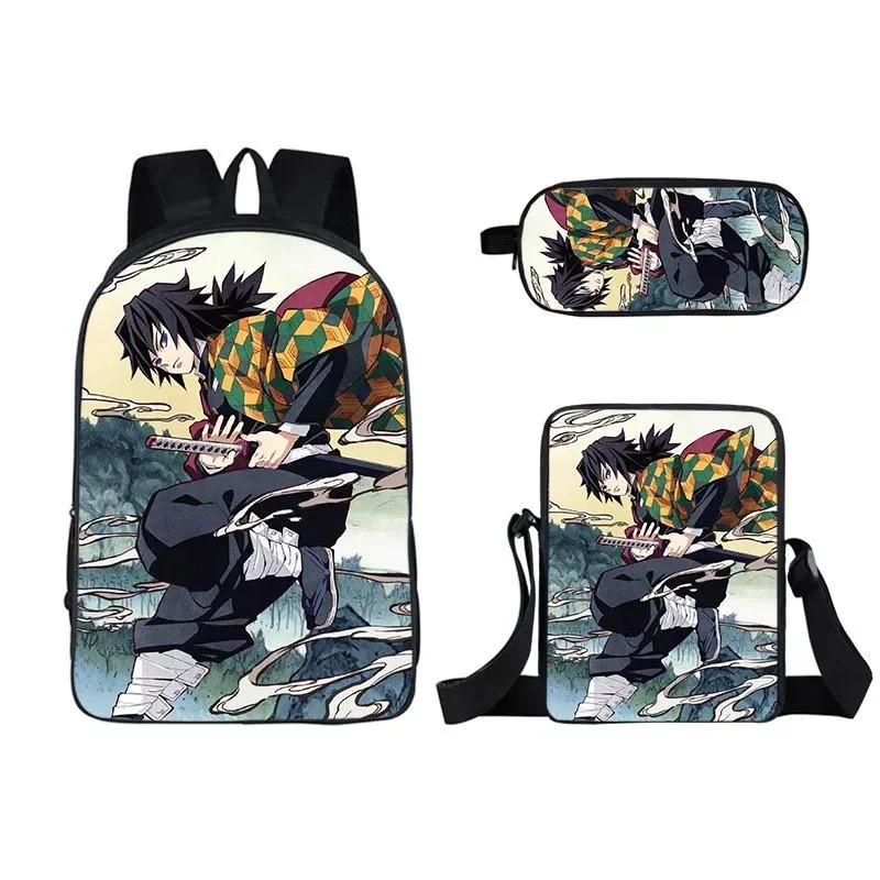 Buzzdaisy Demon Slayer Kimetsu no Yaiba Kamado Nezuko #15 3pcs Set School Bag Backpack Lunch Box Book Pencil Bags