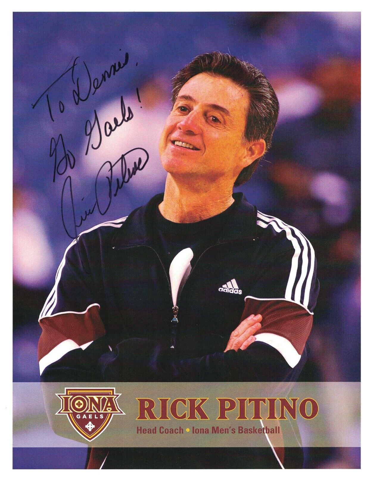 Rick Pitino Signed Autographed 8 1/2 x 11 Photo Poster painting Iona Gaels Basketball Coach