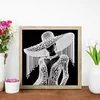 Elegante Dame mit Zylinder - speziell geformtes Diamond Painting - 30*30cm