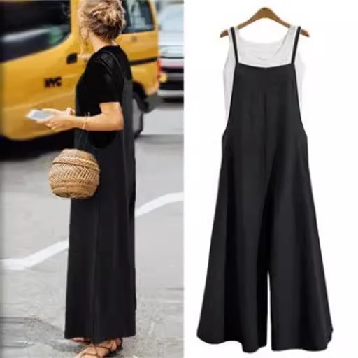 Uveng Uveng Summer High-Rise Broad-Legged Trousers Female New Students Loose Thin Casual Solid Color Simple Slings