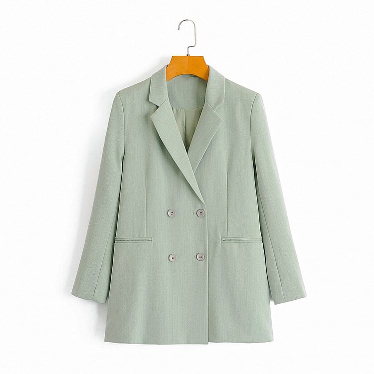Spring Autumn Women Vintage Khaki 2 Pieces Set OL Office Blazer Jacket Coat+Pencil Pant Suits Casual Trouser Outfits Female - BlackFridayBuys