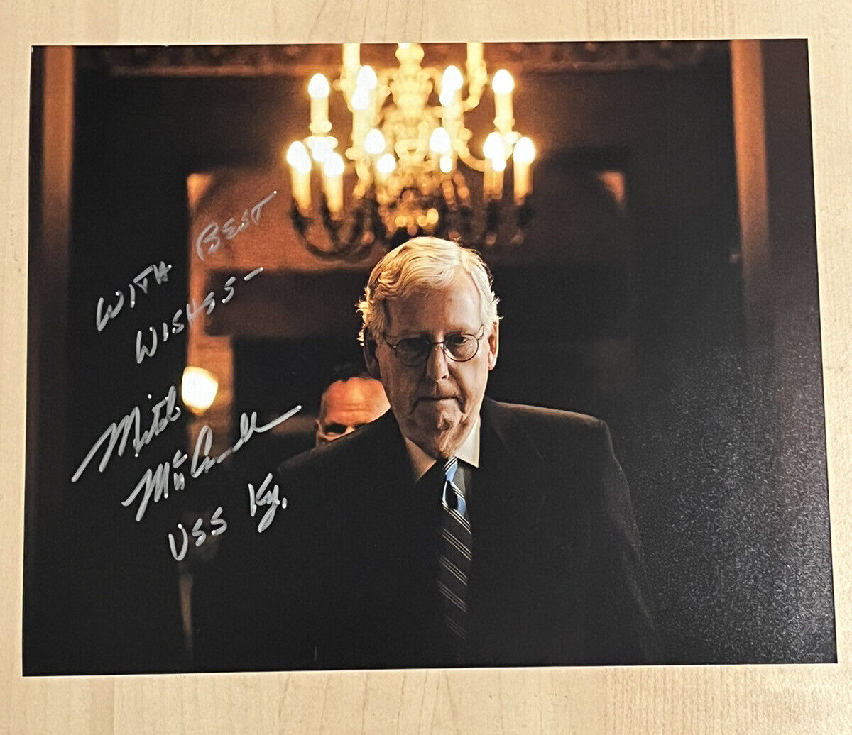 MITCH MCCONNELL HAND SIGNED AUTOGRAPHED 8x10 Photo Poster painting KENTUCKY SENATOR TRUMP COA