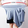 Men's Big Tall Boxer Briefs Ice Silk Underwear Moisture Wicking 47KG-210KG Oversized Inner Pants 2XL-13XL