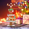 Wooden Special Shaped Christmas Sign Desktop Diamond Art Kits for Home Office