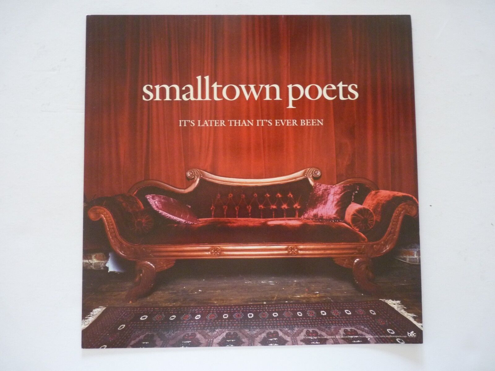 Smalltown Poets It's Later than It's Ever Been LP Record Photo Poster painting Flat 12x12 Poster