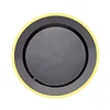 10 Pack | 10" Regal Black and Gold Round Plastic Dinner Plates
