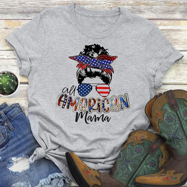 Independence Day American MaMa T-shirt Tee-Annaletters