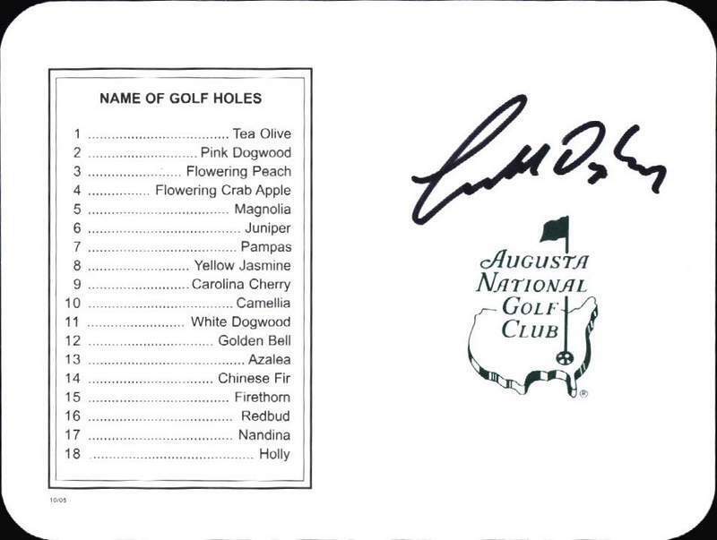 Geoff Ogilvy authentic signed PGA Masters scorecard W/Cert Autographed A0001