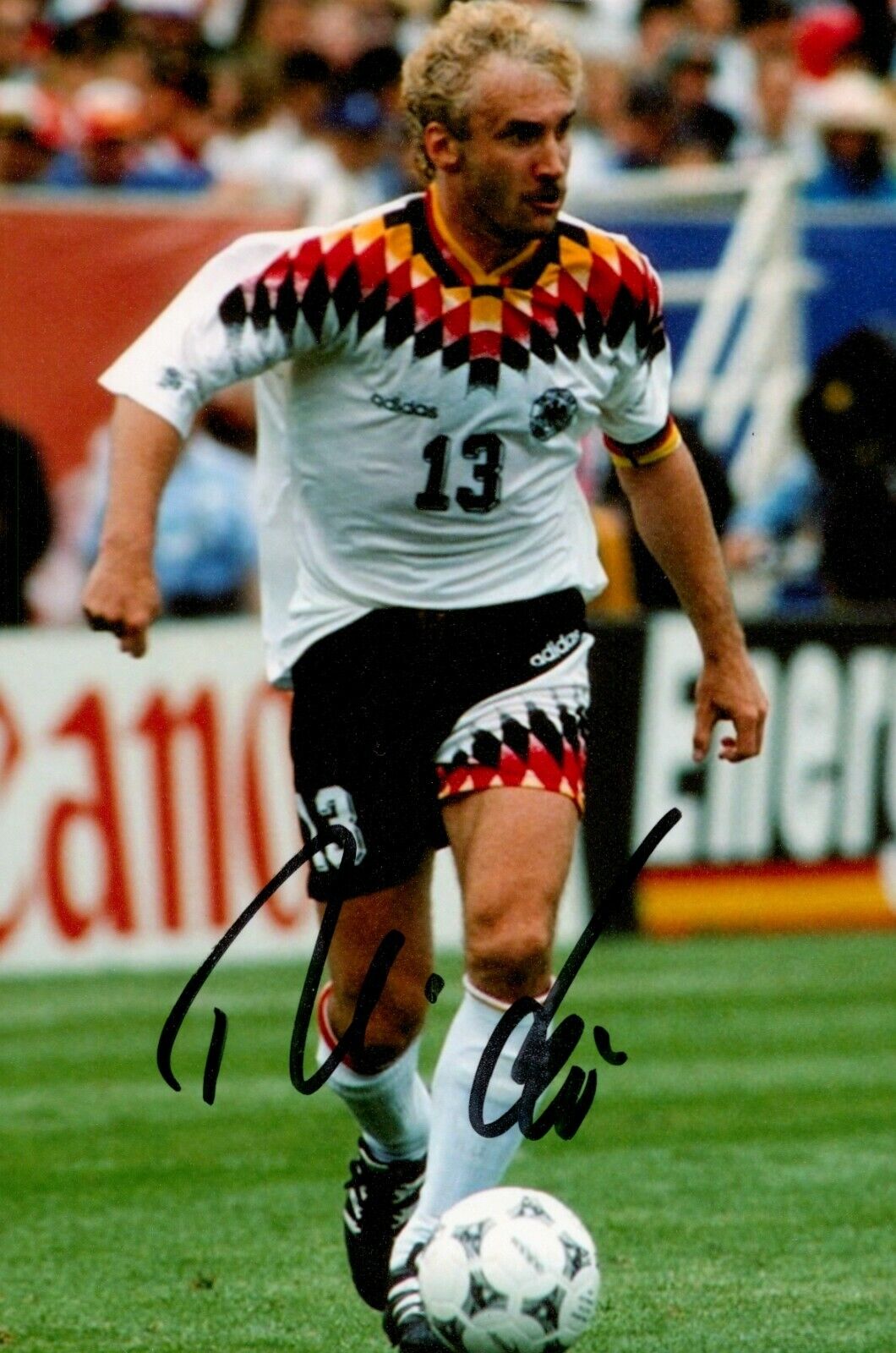 Rudi Voller Signed 6x4 Photo Poster painting Germany Bayer Leverkusen Genuine Autograph + COA