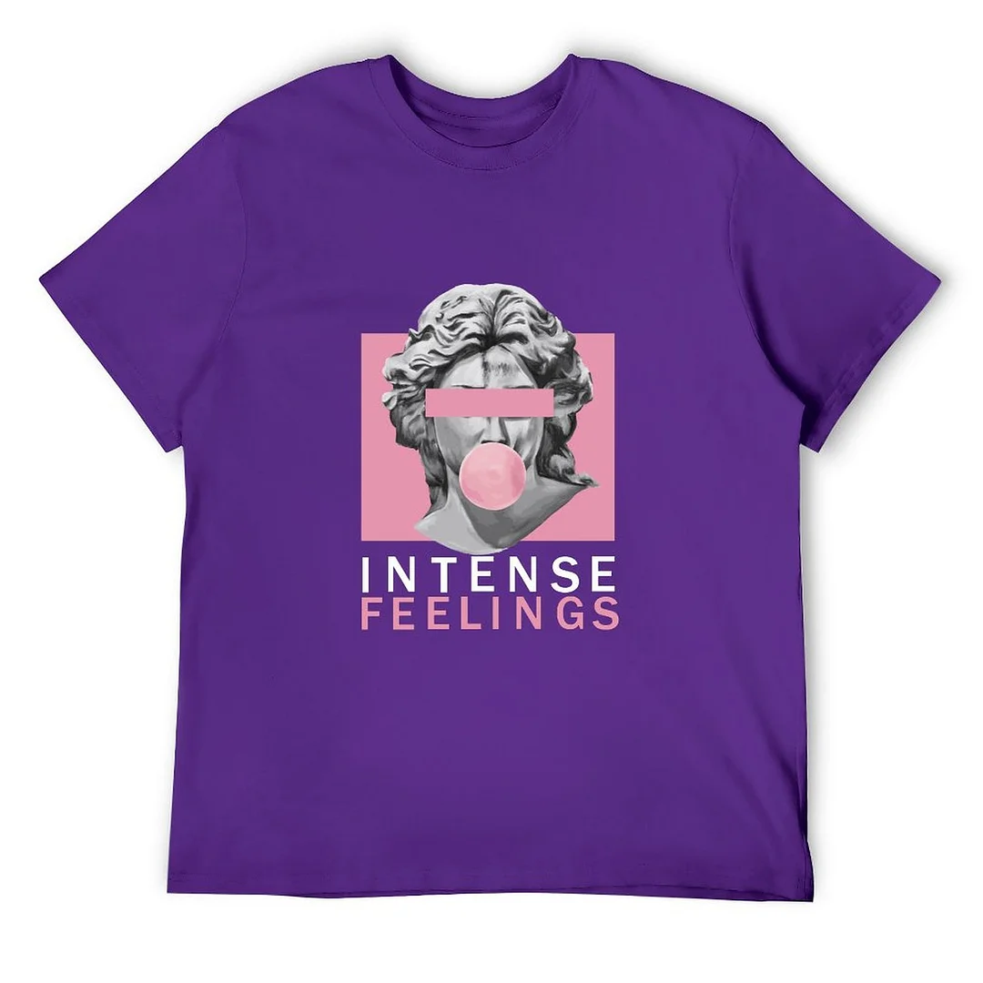 Women plus size clothing Printed Unisex Short Sleeve Cotton T-shirt for Men and Women Pattern Intense Feelings Slogan & Figure-Nordswear