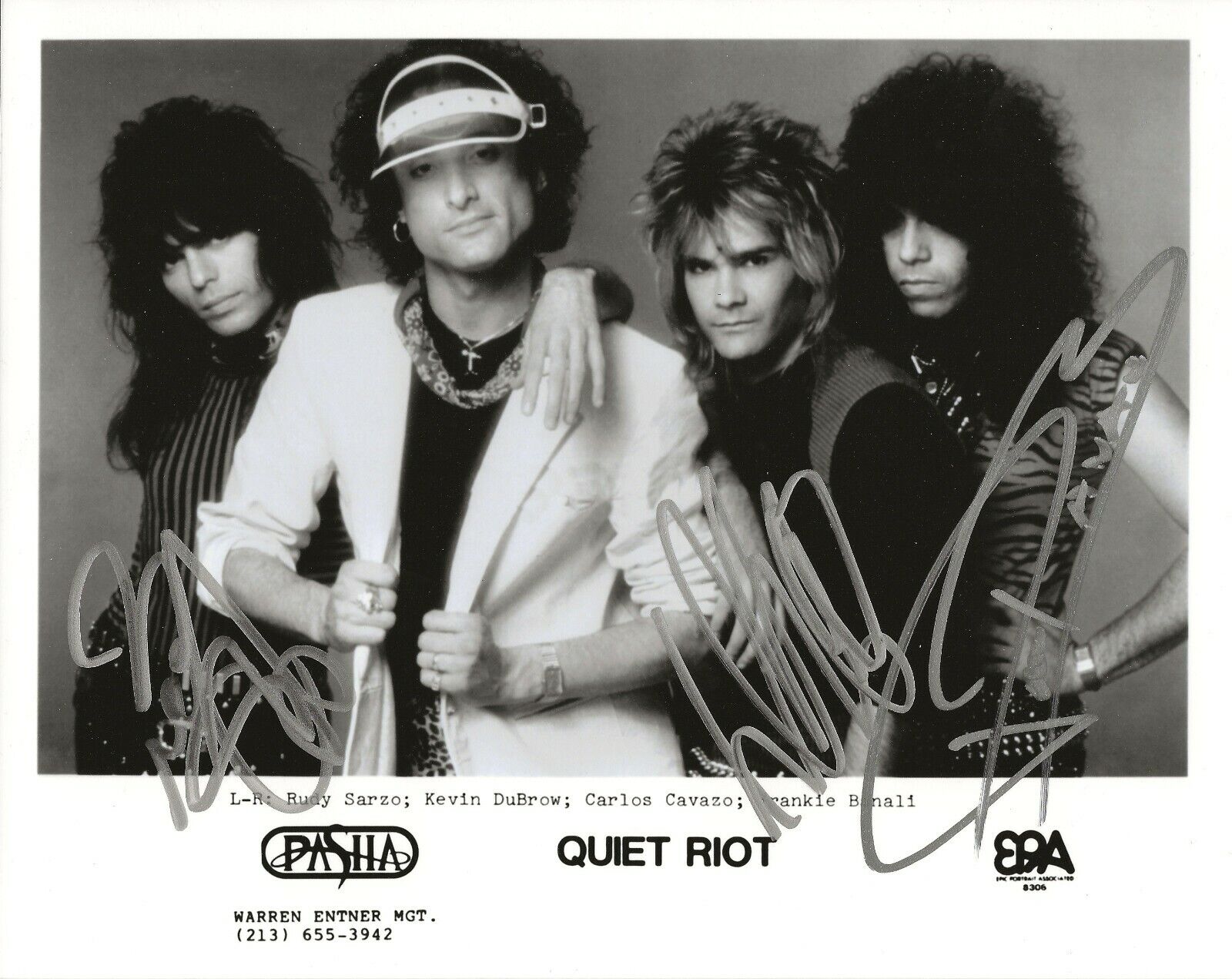 Quiet Riot REAL hand SIGNED Photo Poster painting #1 COA Autographed by Banali Cavazo Sarzo