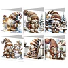 6PCS DIY Diamond Art Greeting Cards Winter Gnome Congratulations Cards & Gifts