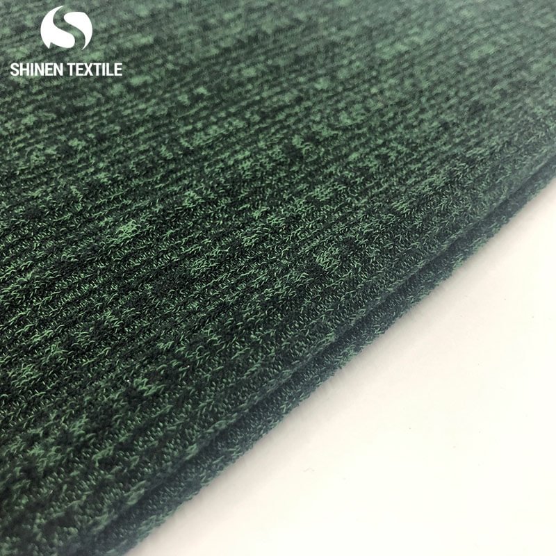 240G,97%polyester 3%spandex rib hacci fabric for sweater or cuffs、neckline、sweep