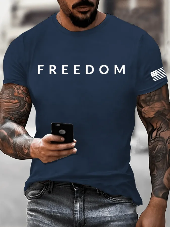 Men's Freedom Print T-Shirt