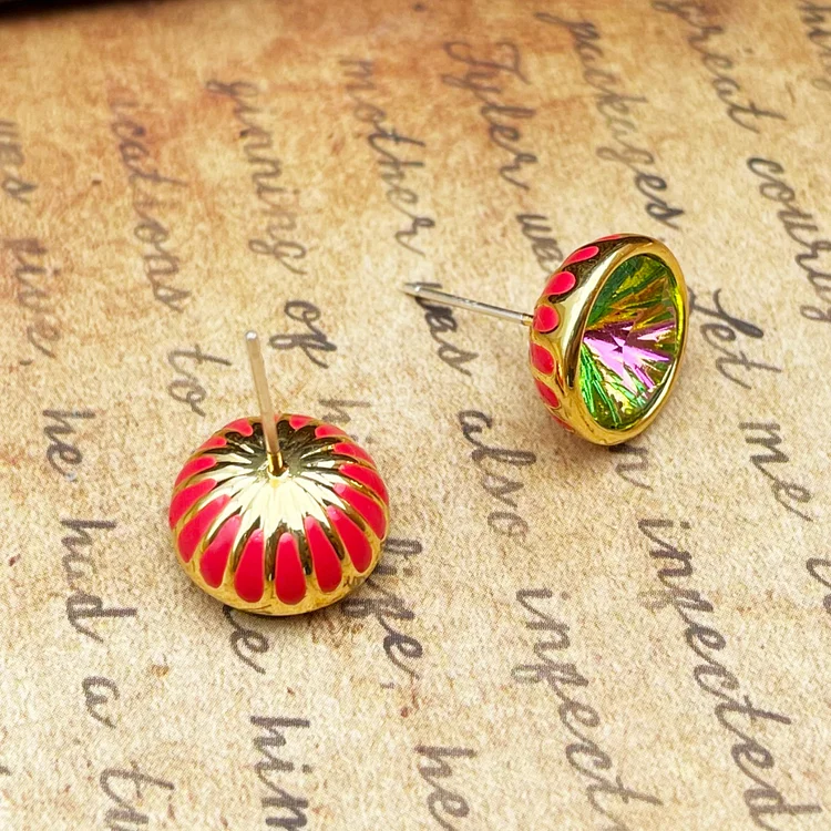 Colored crystal earrings