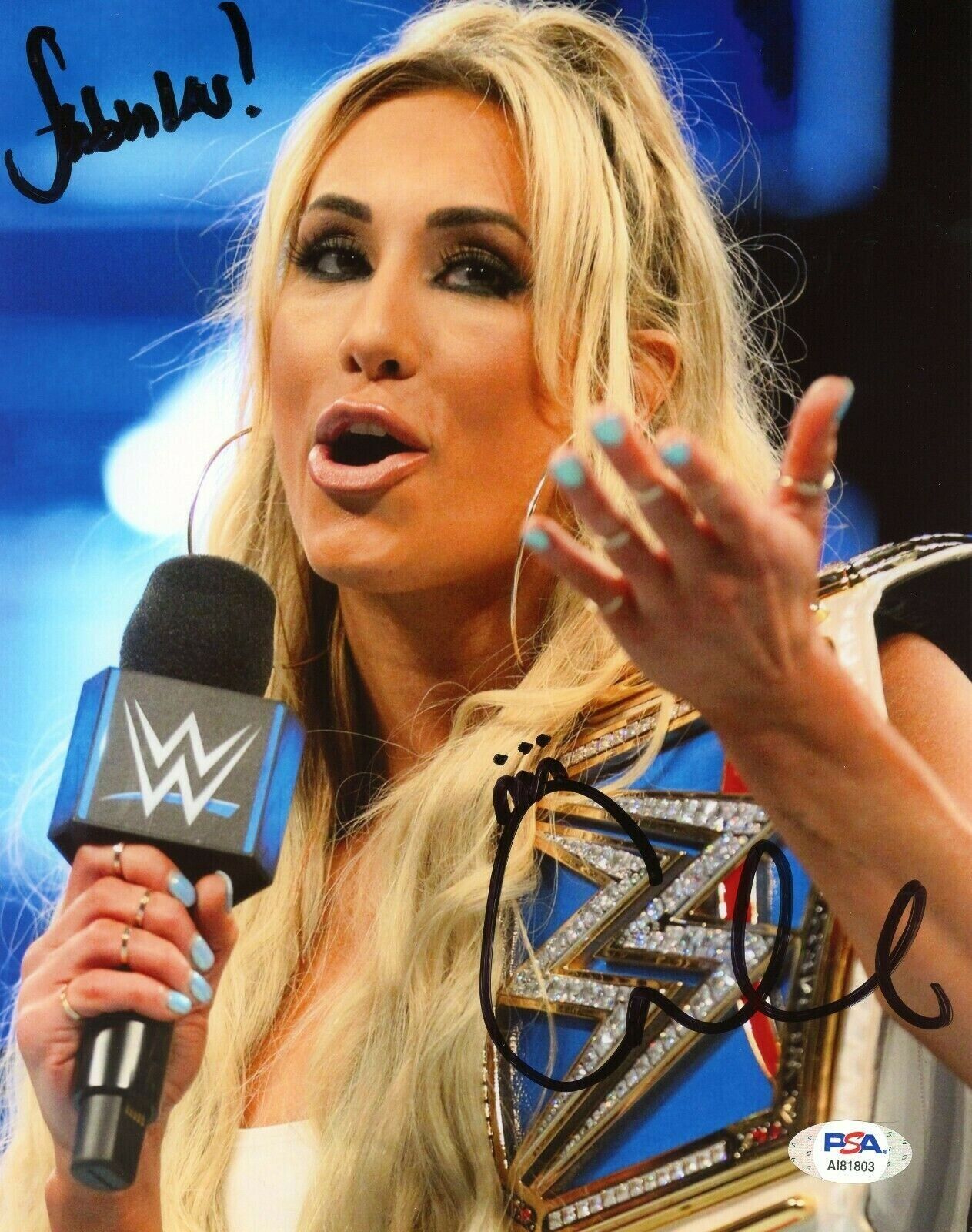 WWE CARMELLA HAND SIGNED AUTOGRAPHED 8X10 Photo Poster painting WITH PROOF AND PSA DNA COA 6