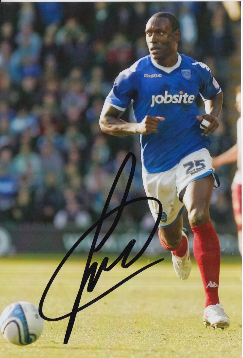 PORTSMOUTH HAND SIGNED IBRAHIMA SONKO 6X4 Photo Poster painting 1.