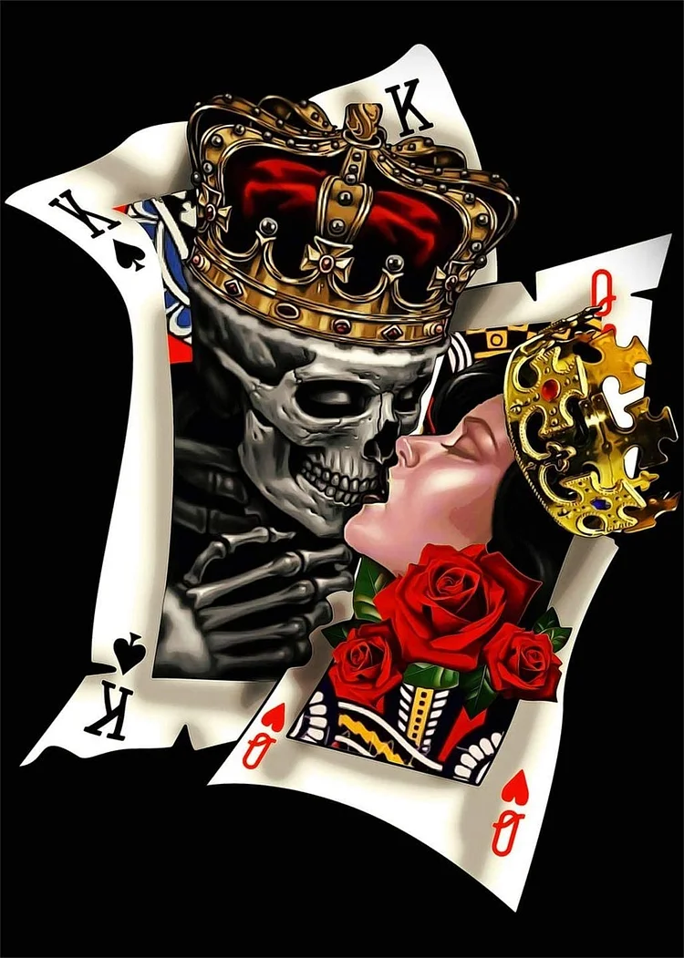Poker Skull - Customized AB Drill Diamond Painting gbfke