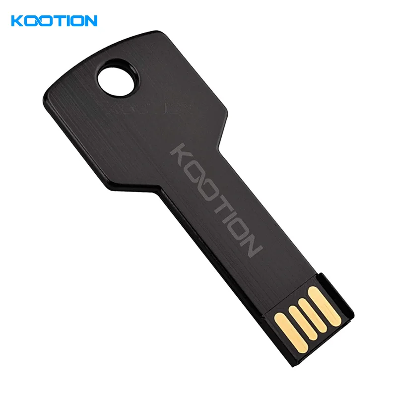 KOOTION 64GB Black Metal Key Flash Drive