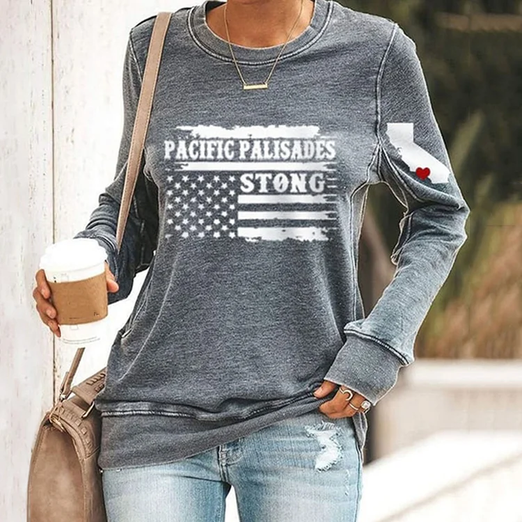 VChics Women's Pacific Palisades Strong Print Sweatshirt