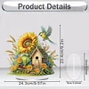 (US Only)Acrylic 2D Flat Print DIY Sunflower Birdhouse Diamond Art Tabletop Decorations